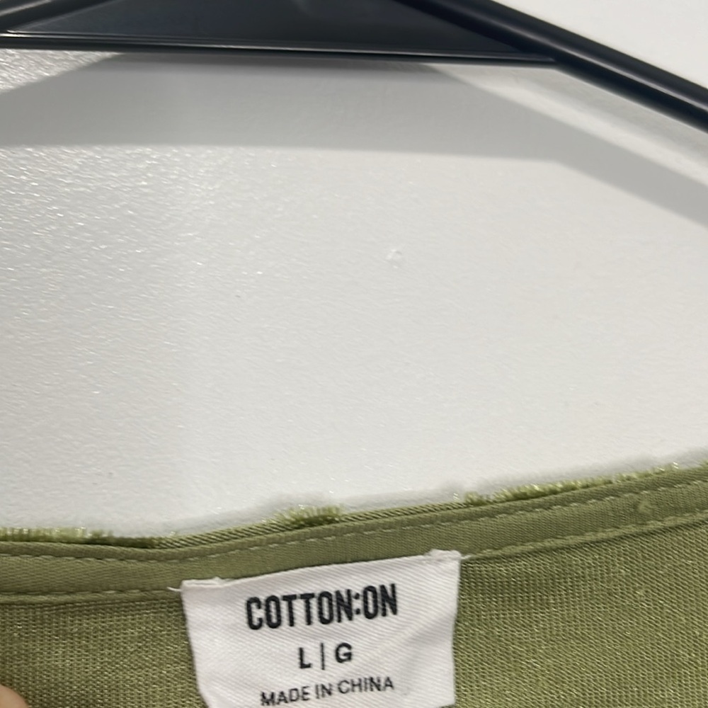 Cotton On Velvet Long Sleeve Crop Top Size Large - Picture 3 of 5